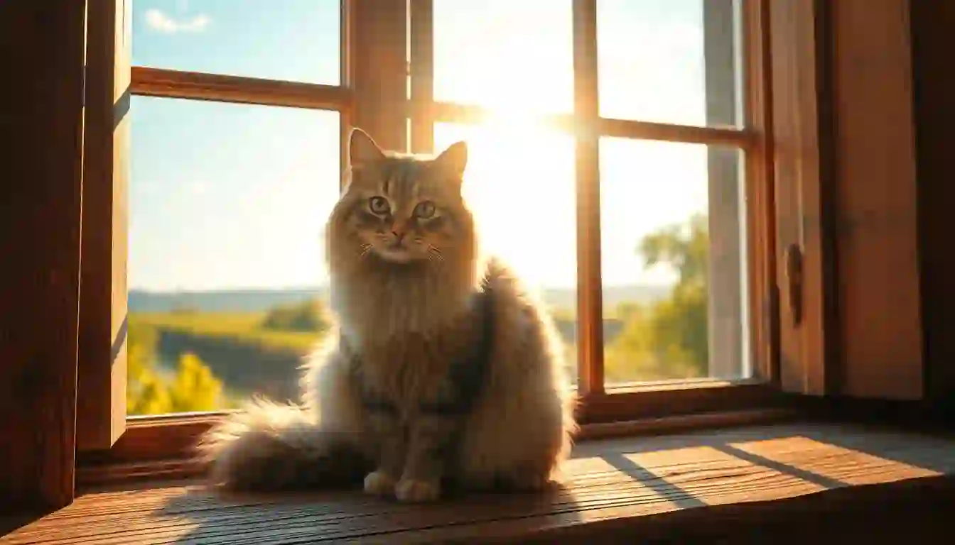 a cat sitting on a windowsill